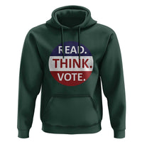 Read Think Vote Hoodie Presidential Election 2024 Vintage USA Flag