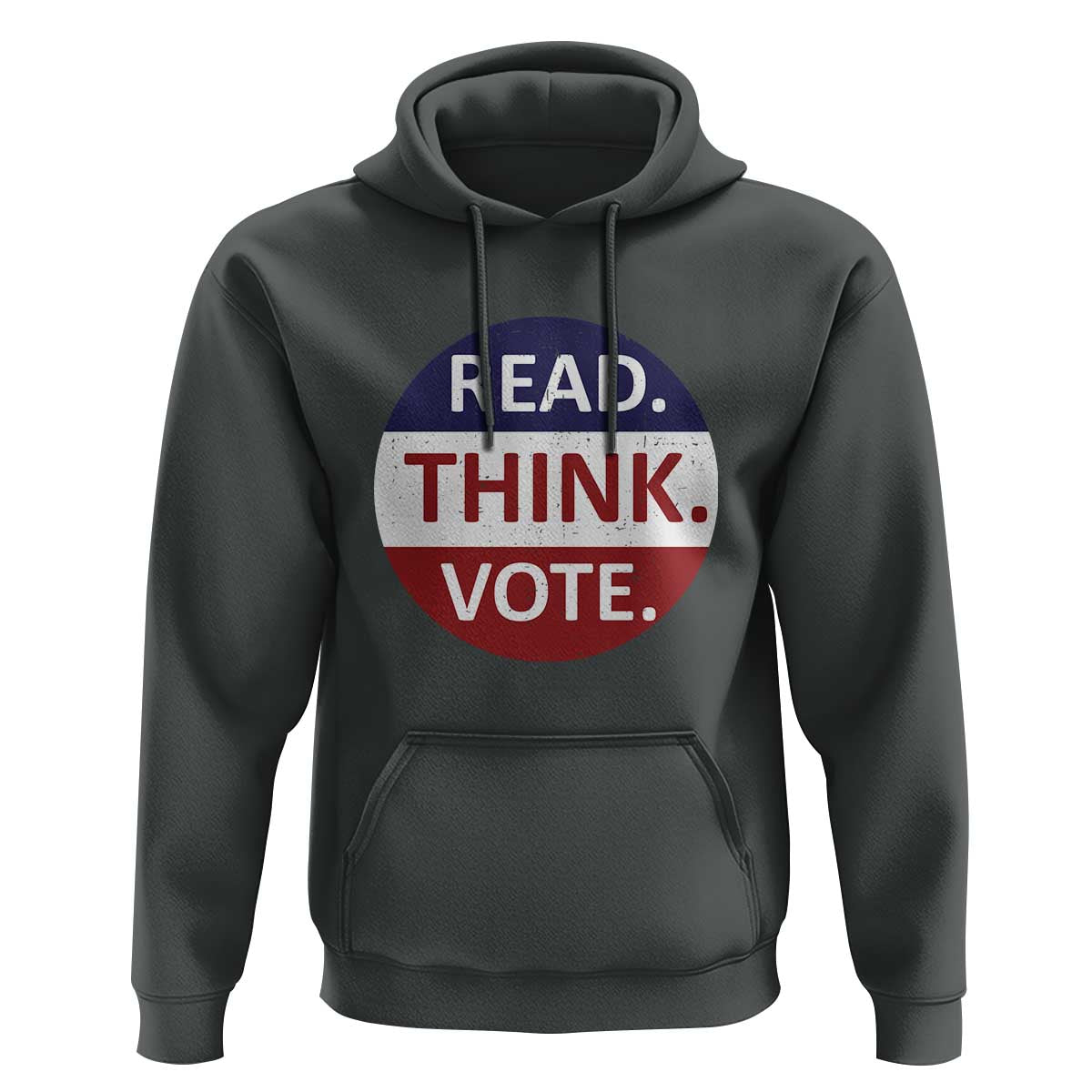Read Think Vote Hoodie Presidential Election 2024 Vintage USA Flag