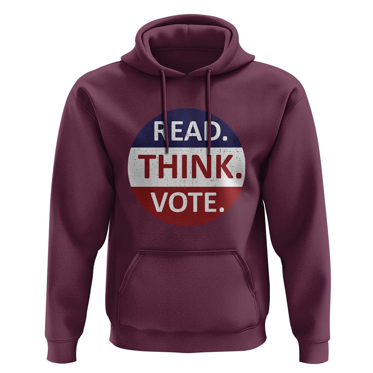 Read Think Vote Hoodie Presidential Election 2024 Vintage USA Flag