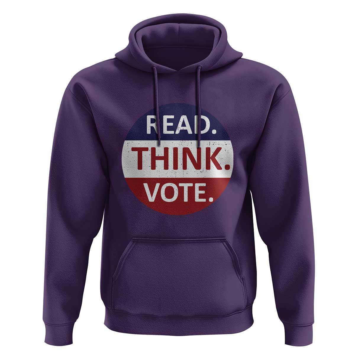 Read Think Vote Hoodie Presidential Election 2024 Vintage USA Flag