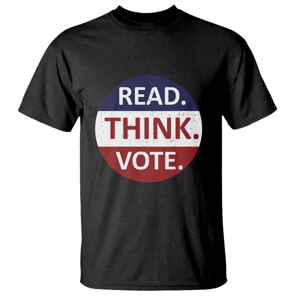 Read Think Vote T Shirt Presidential Election 2024 Vintage USA Flag - Wonder Print Shop