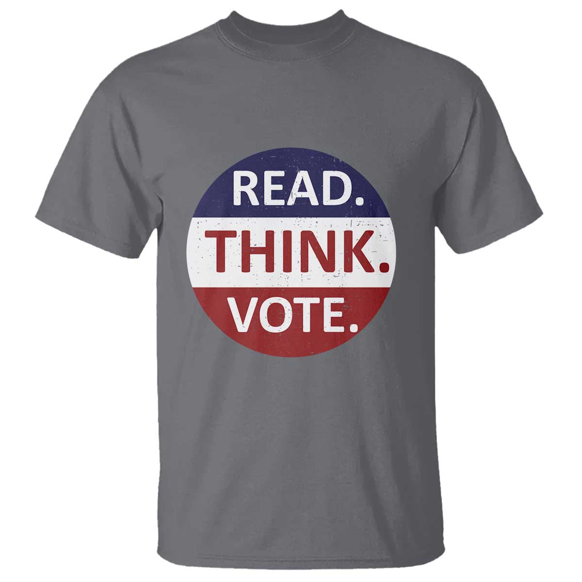 Read Think Vote T Shirt Presidential Election 2024 Vintage USA Flag - Wonder Print Shop