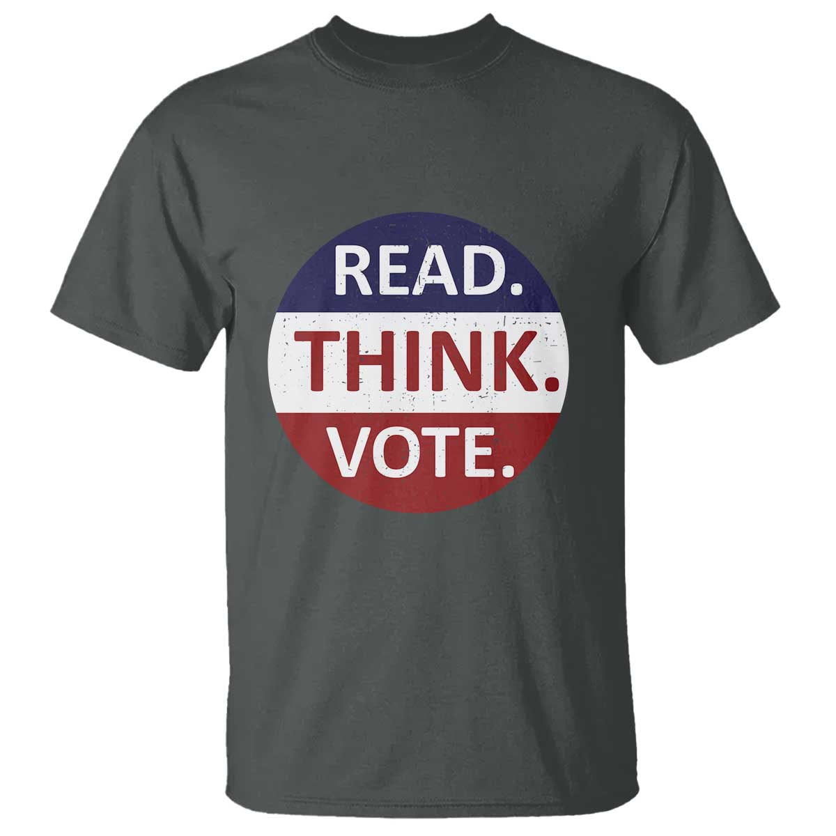 Read Think Vote T Shirt Presidential Election 2024 Vintage USA Flag - Wonder Print Shop