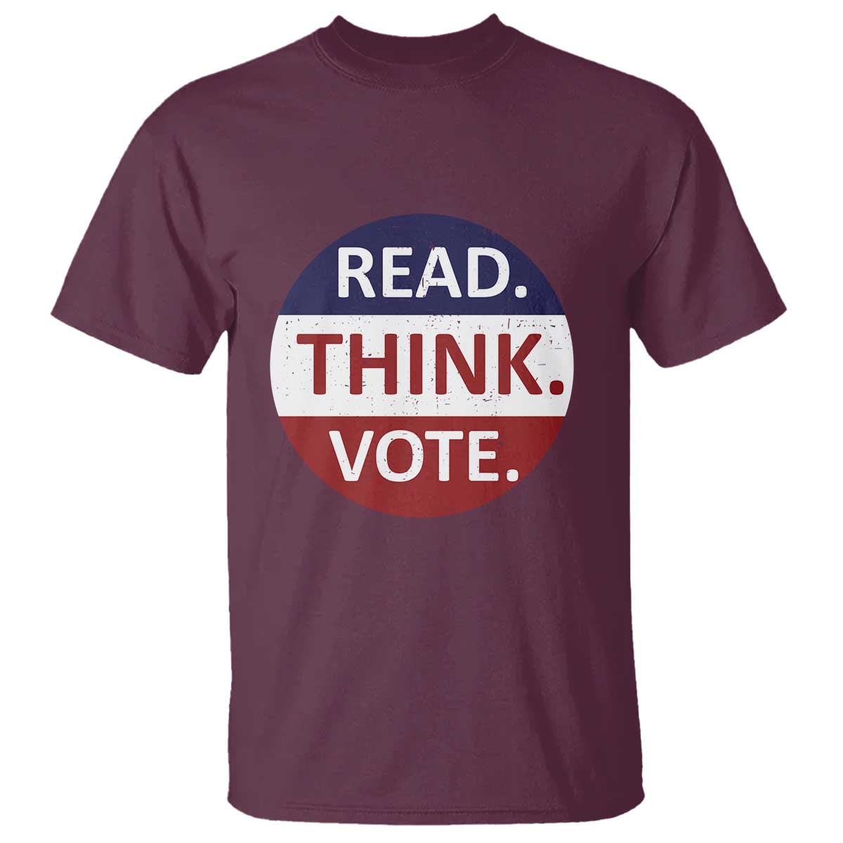 Read Think Vote T Shirt Presidential Election 2024 Vintage USA Flag - Wonder Print Shop