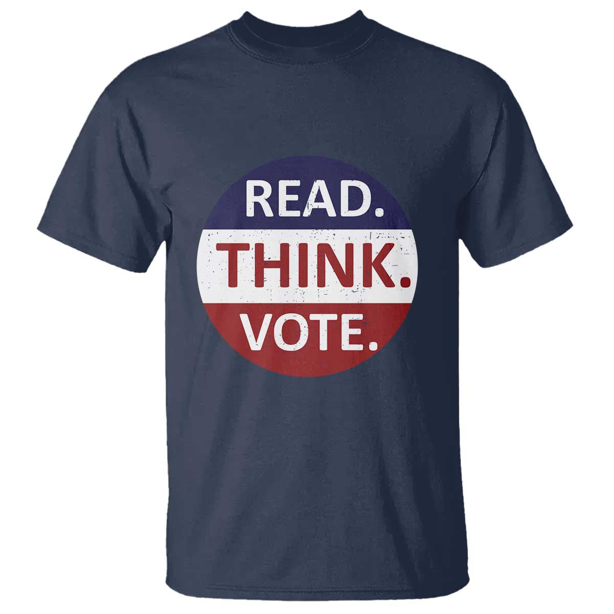 Read Think Vote T Shirt Presidential Election 2024 Vintage USA Flag - Wonder Print Shop