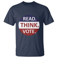 Read Think Vote T Shirt Presidential Election 2024 Vintage USA Flag - Wonder Print Shop