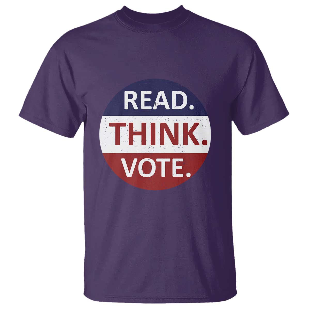 Read Think Vote T Shirt Presidential Election 2024 Vintage USA Flag - Wonder Print Shop