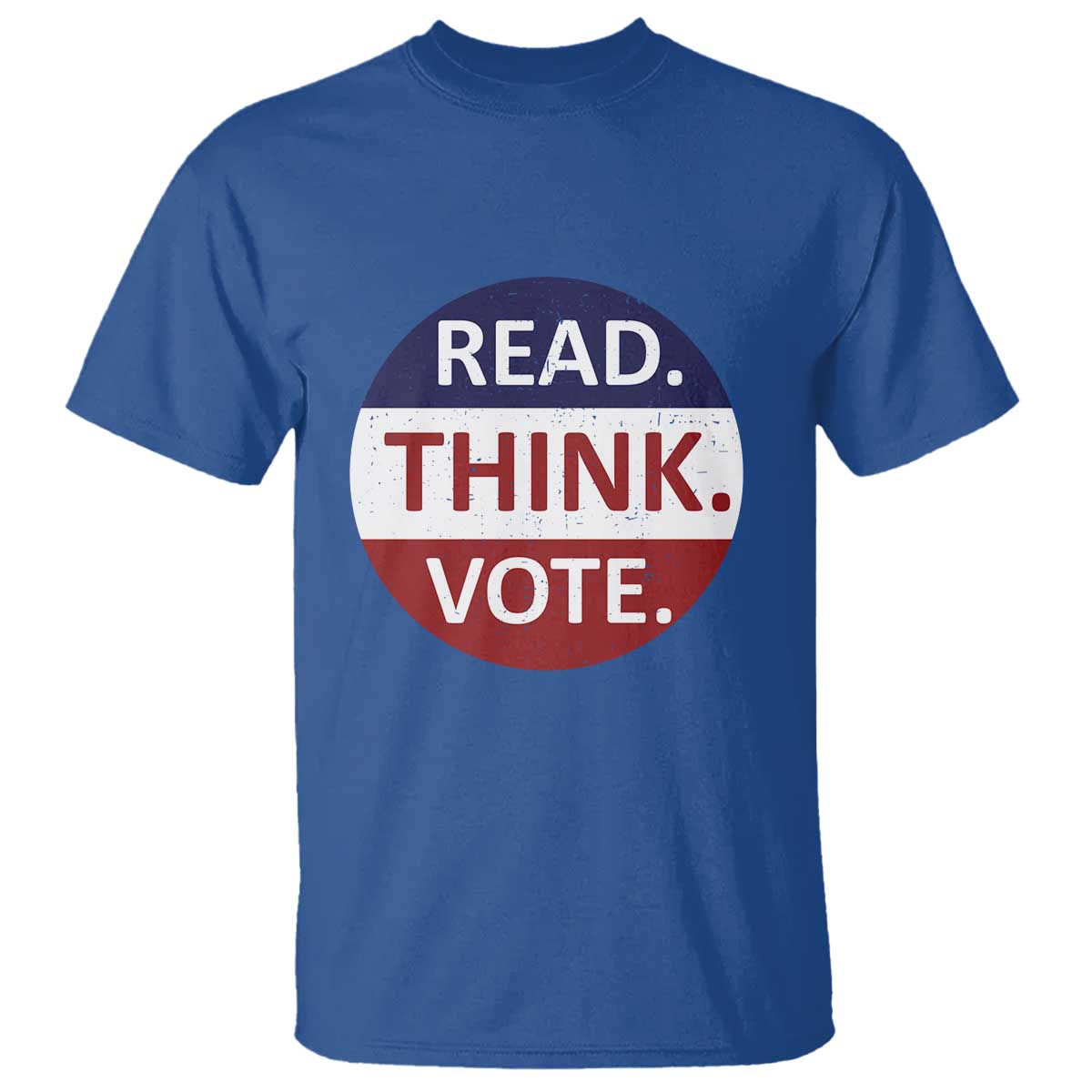 Read Think Vote T Shirt Presidential Election 2024 Vintage USA Flag - Wonder Print Shop