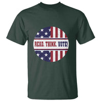 Read Think Vote T Shirt Presidential Election 2024 Vintage American Flag - Wonder Print Shop