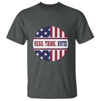 Read Think Vote T Shirt Presidential Election 2024 Vintage American Flag - Wonder Print Shop