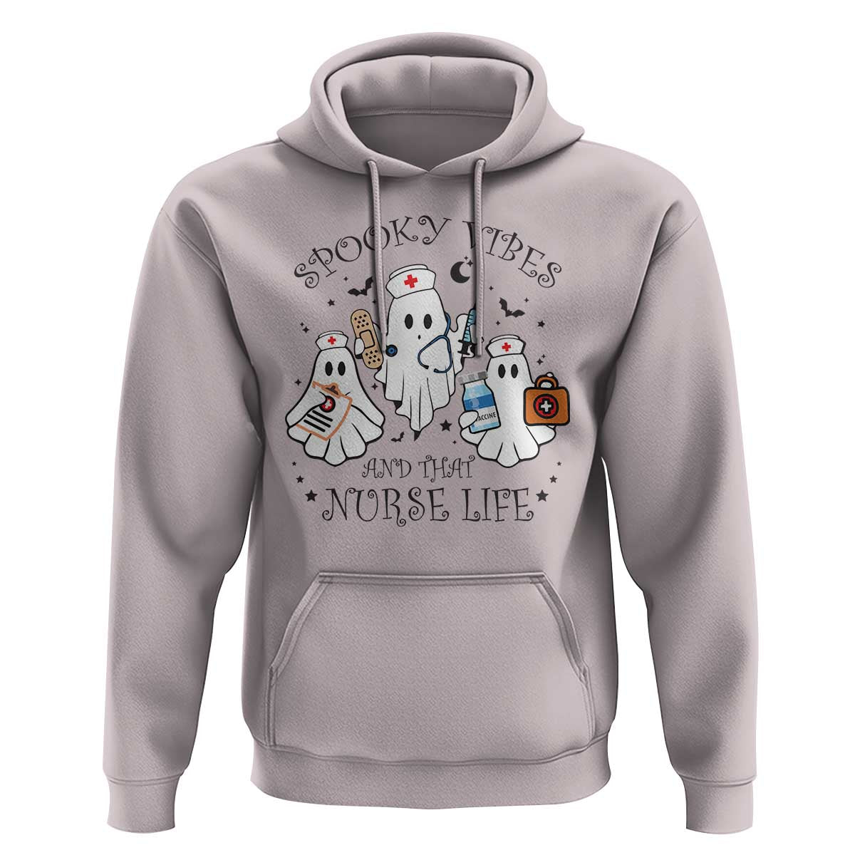 Halloween Nurse Hoodie Spooky Vibes And That Nurse Life Ghost