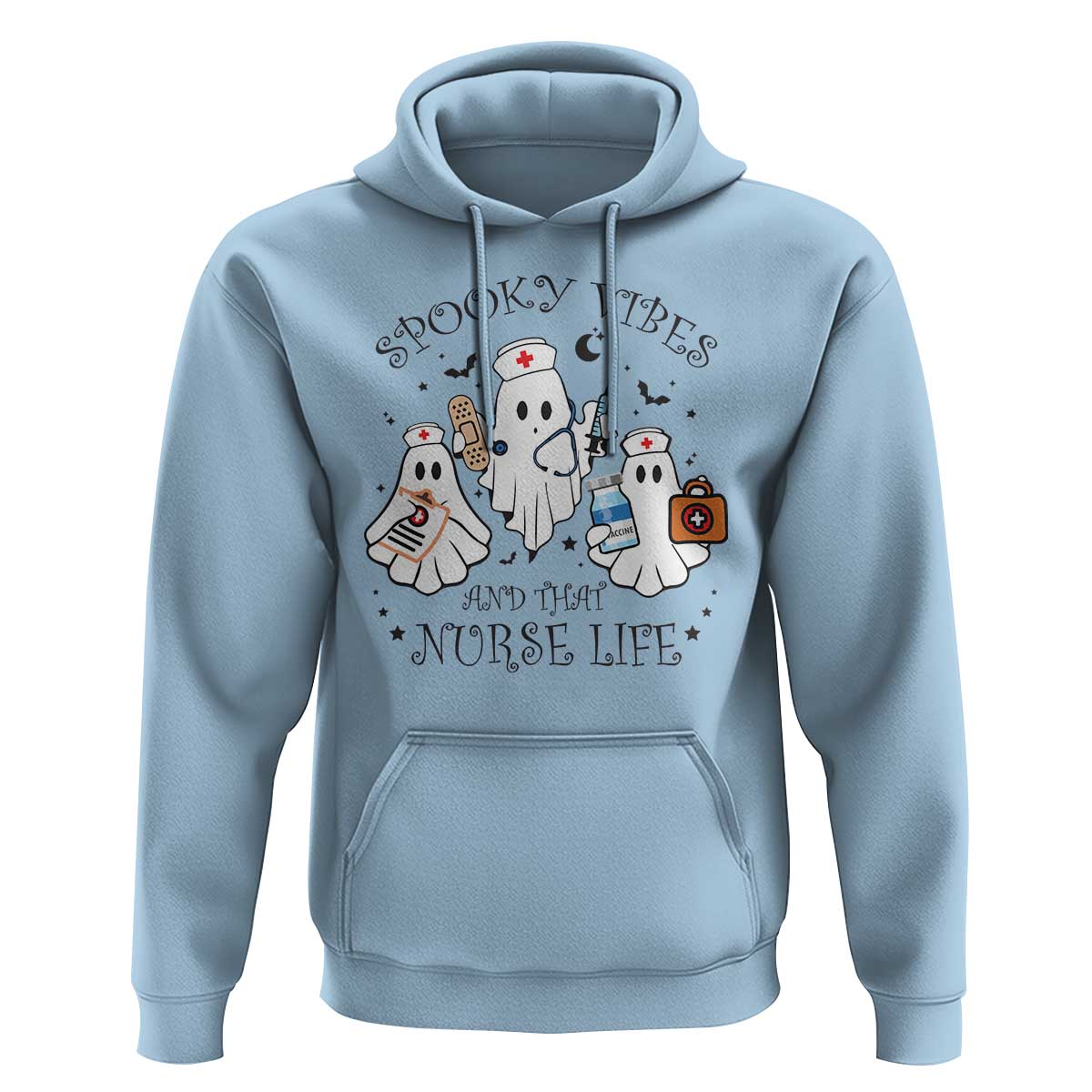 Halloween Nurse Hoodie Spooky Vibes And That Nurse Life Ghost