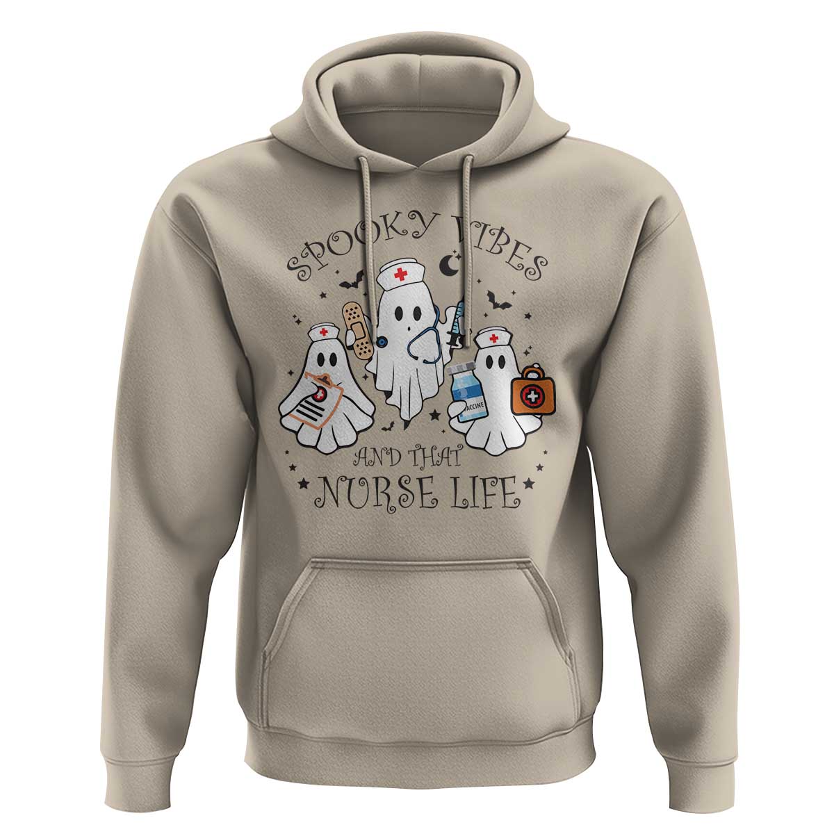 Halloween Nurse Hoodie Spooky Vibes And That Nurse Life Ghost
