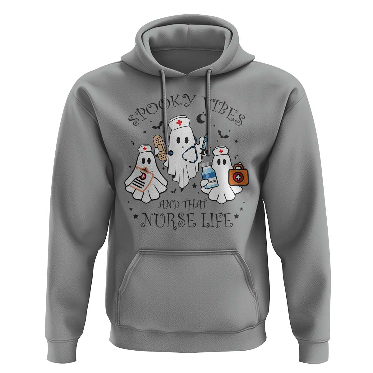 Halloween Nurse Hoodie Spooky Vibes And That Nurse Life Ghost