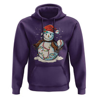 Funny Christmas Baseball Hoodie Cute Snowman Baseball Players Santa Hat