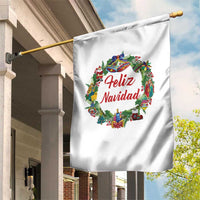 Christmas In Mexico Garden Flag Feliz Navidad Xmas Wreath - Wonder Print Shop