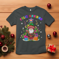 Funny Christmas In Mexico T Shirt Feliz Navidad Sombrero Santa Xmas Tree - Wonder Print Shop