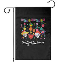 Feliz Navidad Garden Flag Funny Christmas In Mexico Sugar Skull Pinata Star - Wonder Print Shop