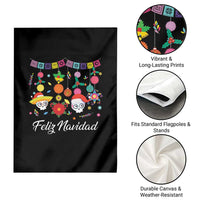 Feliz Navidad Garden Flag Funny Christmas In Mexico Sugar Skull Pinata Star - Wonder Print Shop