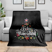 Christmas In Mexico Throw Blanket Feliz Navidad Pinata Star Xmas Tree - Wonder Print Shop