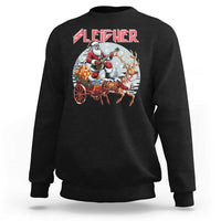 Funny Santa Heavy Metal Christmas Sweatshirt Sleigher Xmas Rock & Roll - Wonder Print Shop