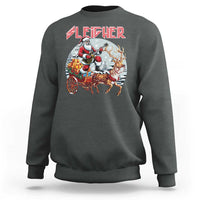 Funny Santa Heavy Metal Christmas Sweatshirt Sleigher Xmas Rock & Roll - Wonder Print Shop