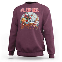 Funny Santa Heavy Metal Christmas Sweatshirt Sleigher Xmas Rock & Roll - Wonder Print Shop