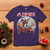 Funny Black Santa Heavy Metal Christmas T Shirt Sleigher Xmas Rock & Roll - Wonder Print Shop