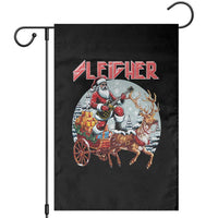 Funny Santa Heavy Metal Christmas Garden Flag Sleigher Xmas Rock & Roll - Wonder Print Shop
