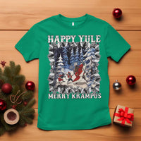 Happy Yule Merry Krampus T Shirt Vintage Krampus Black Cat - Wonder Print Shop