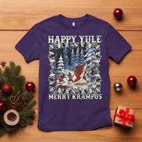 Happy Yule Merry Krampus T Shirt Vintage Krampus Black Cat - Wonder Print Shop
