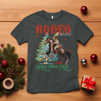 Western Christmas T Shirt Rodeo Around The Christmas Tree Cowgirl - Wonder Print Shop