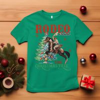 Western Christmas T Shirt Rodeo Around The Christmas Tree Cowgirl - Wonder Print Shop