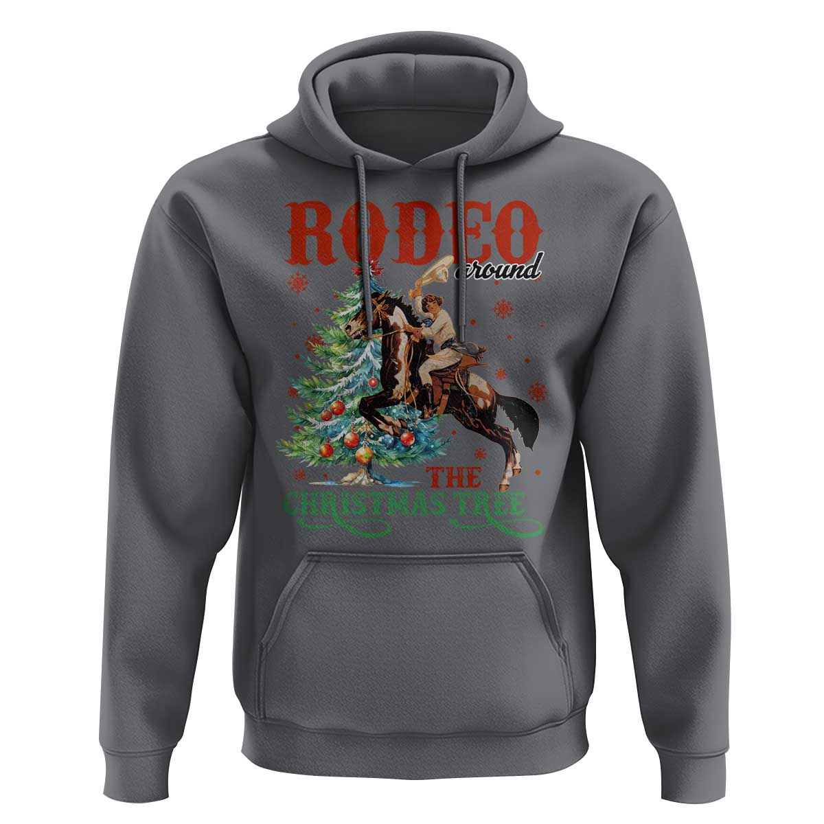 Western Christmas Hoodie Rodeo Around The Christmas Tree Cowgirl