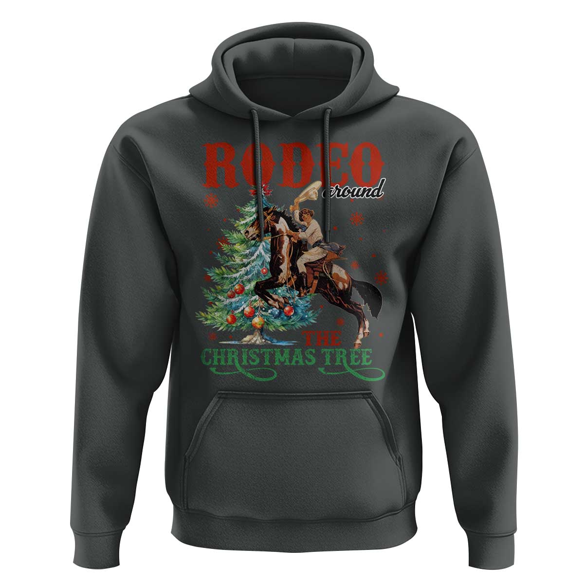 Western Christmas Hoodie Rodeo Around The Christmas Tree Cowgirl
