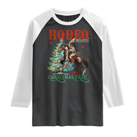 Western Christmas Raglan Shirt Rodeo Around The Christmas Tree Cowgirl - Wonder Print Shop