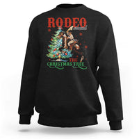 Western Christmas Sweatshirt Rodeo Around The Christmas Tree Cowgirl - Wonder Print Shop