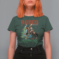 Western Christmas T Shirt For Women Rodeo Around The Christmas Tree Cowgirl - Wonder Print Shop