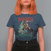 Western Christmas T Shirt For Women Rodeo Around The Christmas Tree Cowgirl - Wonder Print Shop