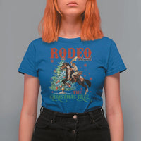 Western Christmas T Shirt For Women Rodeo Around The Christmas Tree Cowgirl - Wonder Print Shop
