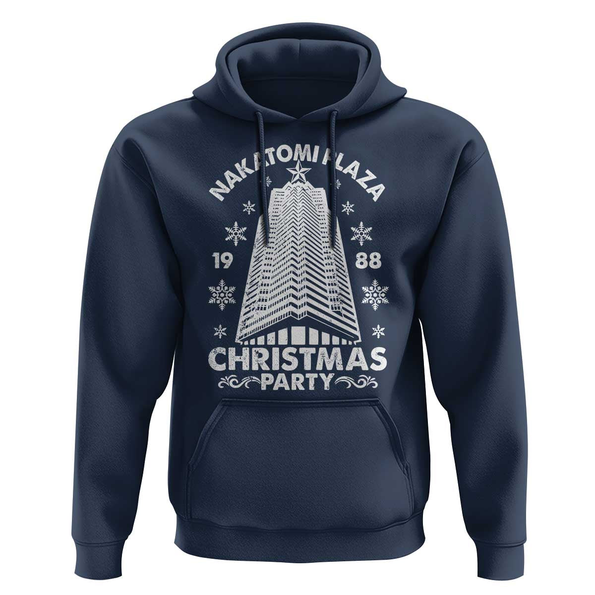 Nakatomi Plaza Hoodie Christmas Party 1988 Vintage Snowflake