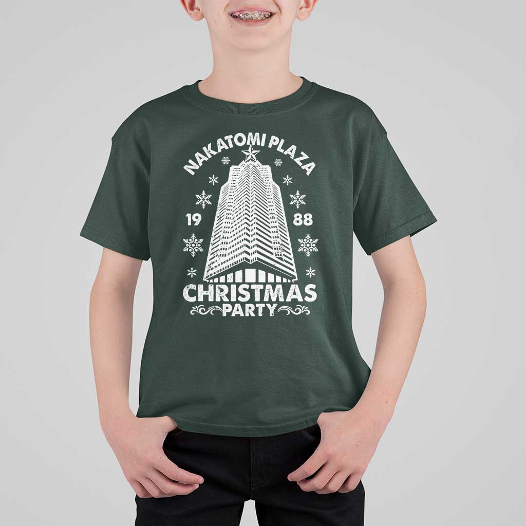 Nakatomi Plaza T Shirt For Kid Christmas Party 1988 Vintage Snowflake - Wonder Print Shop