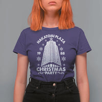 Nakatomi Plaza T Shirt For Women Christmas Party 1988 Vintage Snowflake - Wonder Print Shop