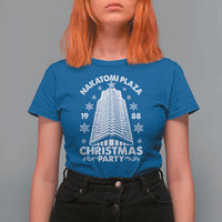 Nakatomi Plaza T Shirt For Women Christmas Party 1988 Vintage Snowflake - Wonder Print Shop