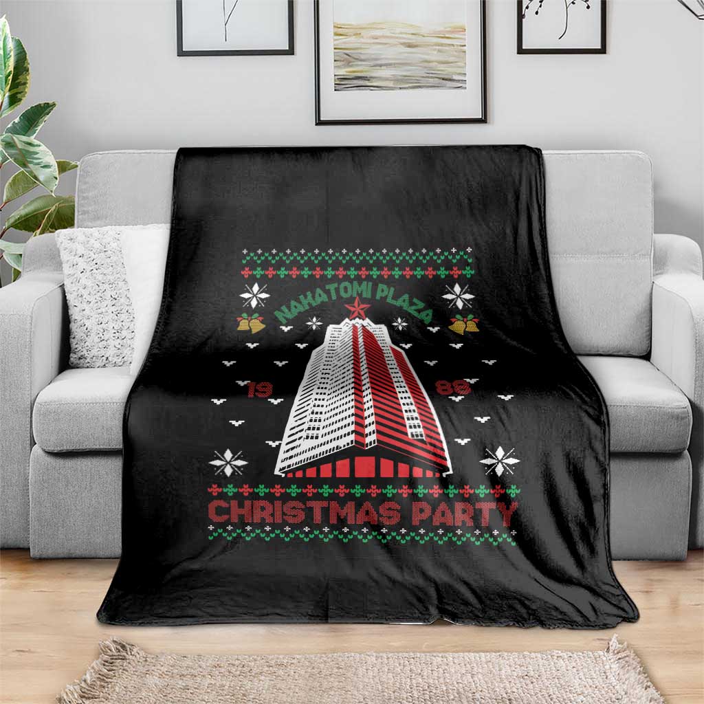 Nakatomi Plaza Throw Blanket Christmas Party 1988 Seasons Greetings - Wonder Print Shop