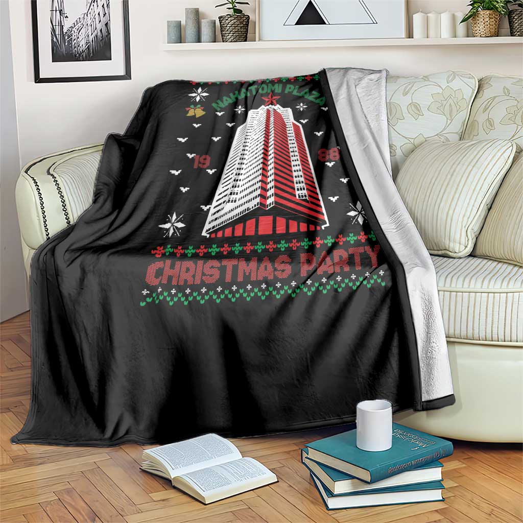 Nakatomi Plaza Throw Blanket Christmas Party 1988 Seasons Greetings - Wonder Print Shop
