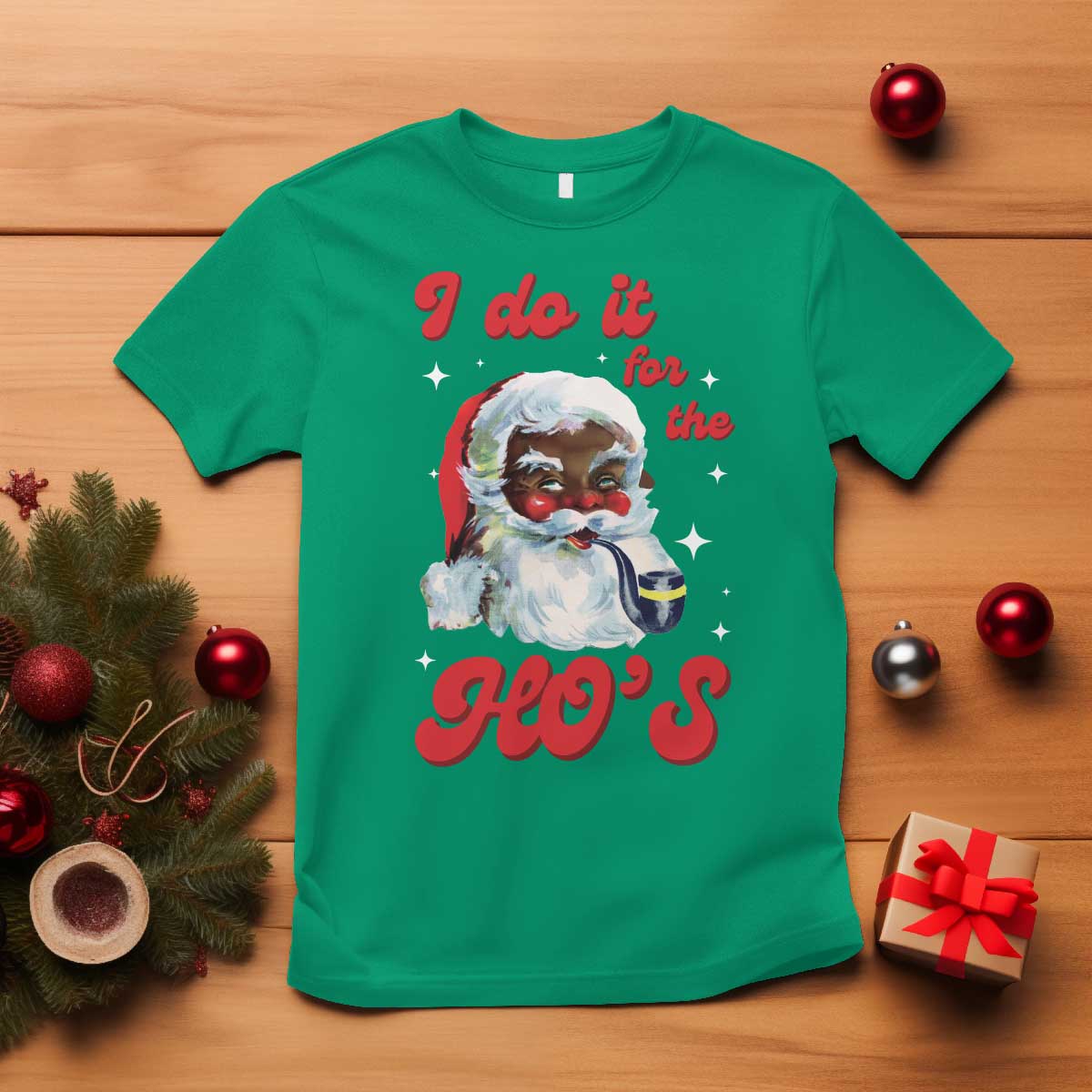 Funny I Do It For The Ho's T Shirt Christmas Naughty Santa - Wonder Print Shop