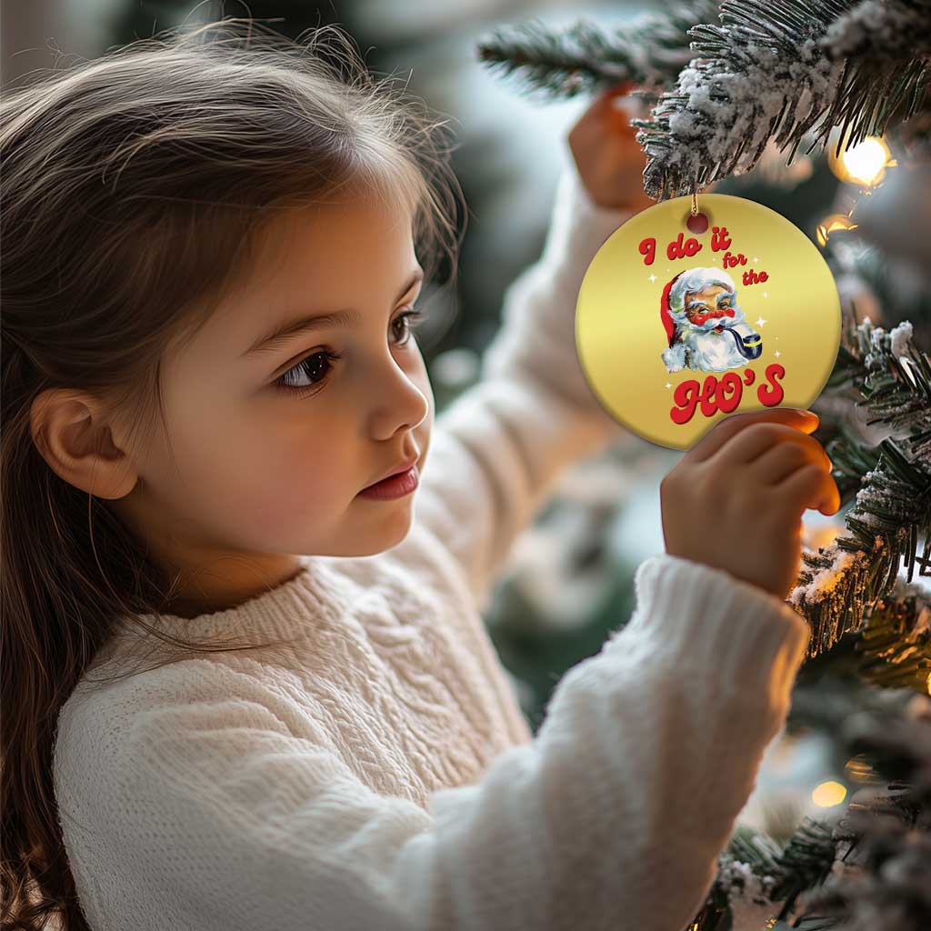 Funny I Do It For The Ho's Christmas Ornament Xmas Black Naughty Santa - Wonder Print Shop