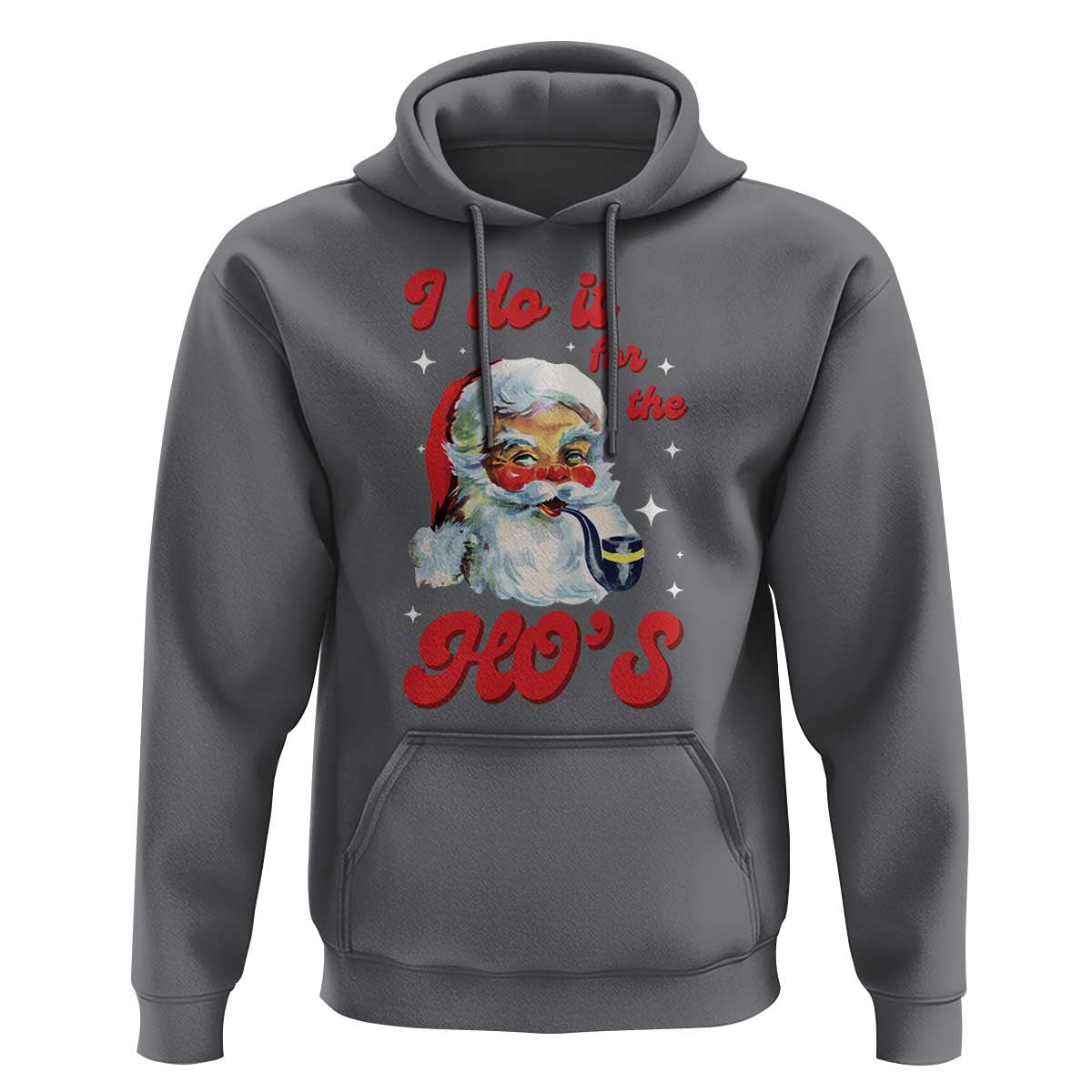 Funny I Do It For The Ho's Hoodie Christmas Black Naughty Santa