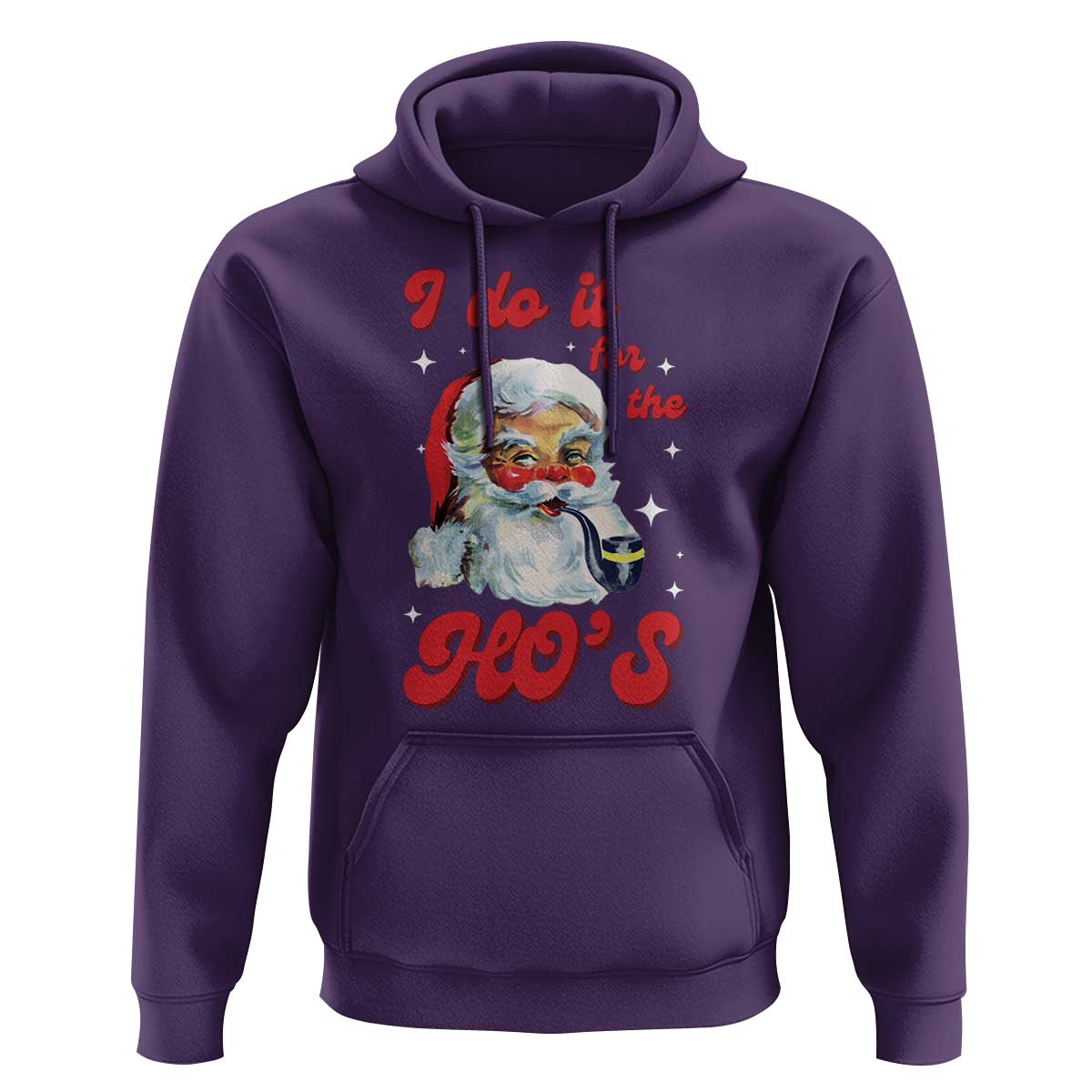 Funny I Do It For The Ho's Hoodie Christmas Black Naughty Santa